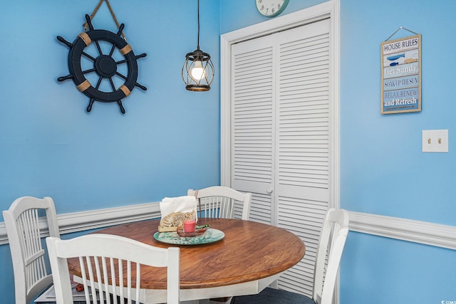 view of dining area