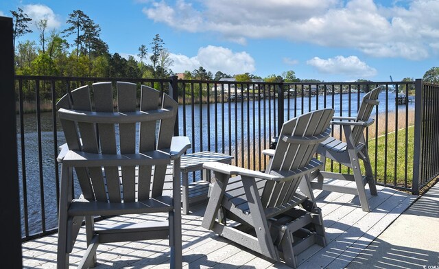 637 Waterway Village Blvd Unit 13C, Myrtle Beach, SC 29579 - deck featuring a water view