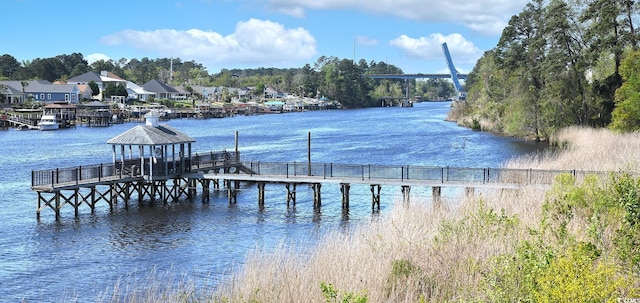 637 Waterway Village Blvd Unit 13C, Myrtle Beach, SC 29579 - dock featuring a water view and a gazebo
