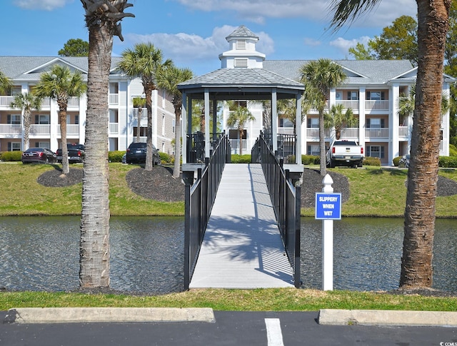 637 Waterway Village Blvd Unit 13C, Myrtle Beach, SC 29579 - view of property's community with a water view and a gazebo