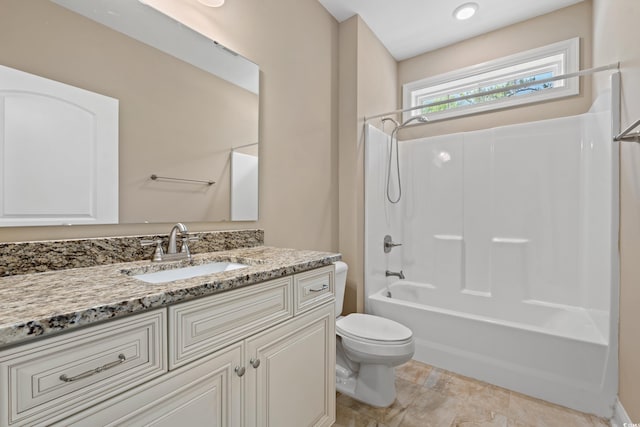 144 Puffin Dr Unit 2A, Pawleys Island, SC 29585 - full bathroom with toilet, vanity, and shower / washtub combination