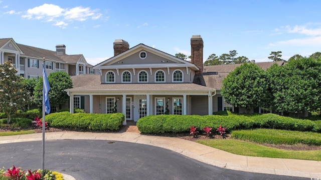 view of front of house with covered porch