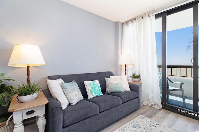 2311 S Ocean Blvd Unit 559, Myrtle Beach, SC 29577 - living area with wood finished floors