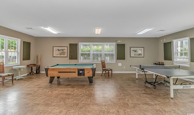 601 Hillside Dr N Unit 302, North Myrtle Beach, SC 29582 - rec room featuring pool table, baseboards, and light floors
