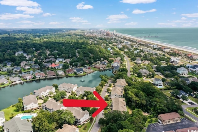 601 Hillside Dr N Unit 302, North Myrtle Beach, SC 29582 - aerial perspective of suburban area with a large body of water