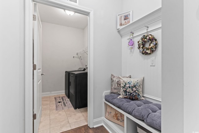 2405 Capri Ct, Conway, SC 29527 - mudroom with separate washer and dryer and baseboards