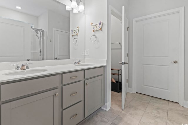 2405 Capri Ct, Conway, SC 29527 - bathroom with double vanity and tile patterned floors