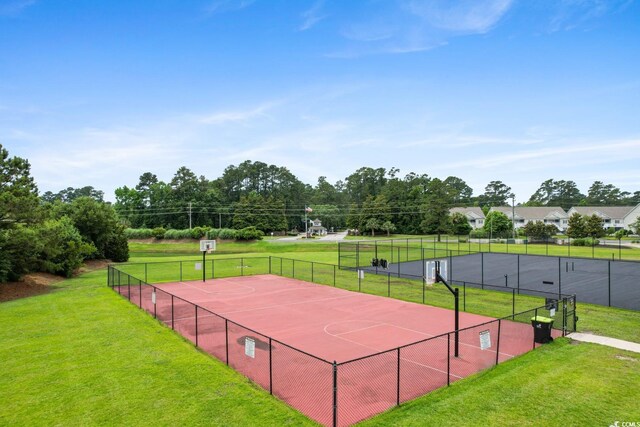 2317 Myerlee Dr, Myrtle Beach, SC 29588 - view of community with community basketball court and view of wooded area