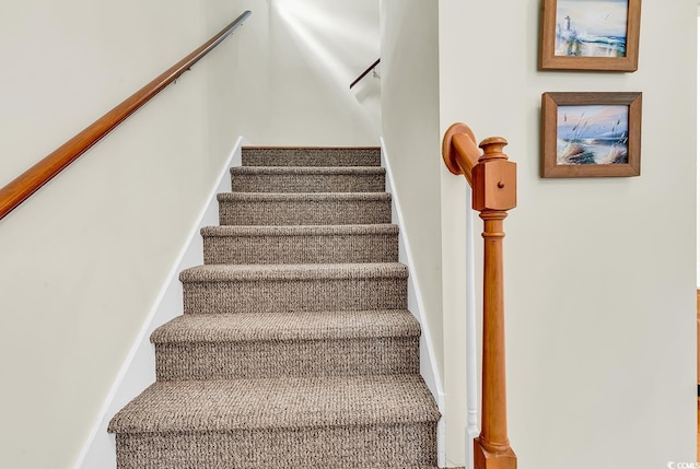 view of stairway