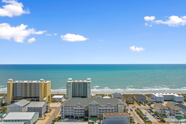 drone / aerial view of expansive coastline