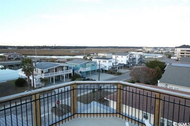 balcony with a residential view