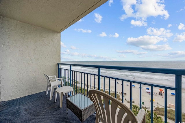 1105 S Ocean Blvd Unit 724, Myrtle Beach, SC 29577 - balcony with view of water and beach