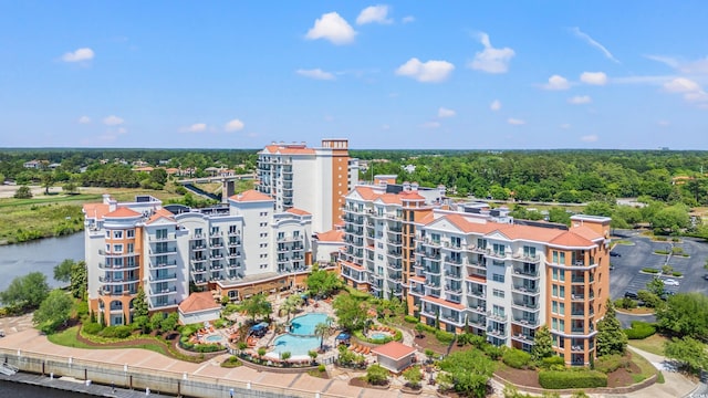 8121 Amalfi Pl Unit 7-604, Myrtle Beach, SC 29572 - aerial view of apartment complex / building and a pool