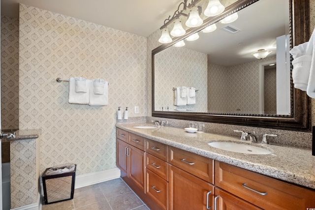 8121 Amalfi Pl Unit 7-604, Myrtle Beach, SC 29572 - full bath featuring tile patterned flooring, baseboards, and double vanity