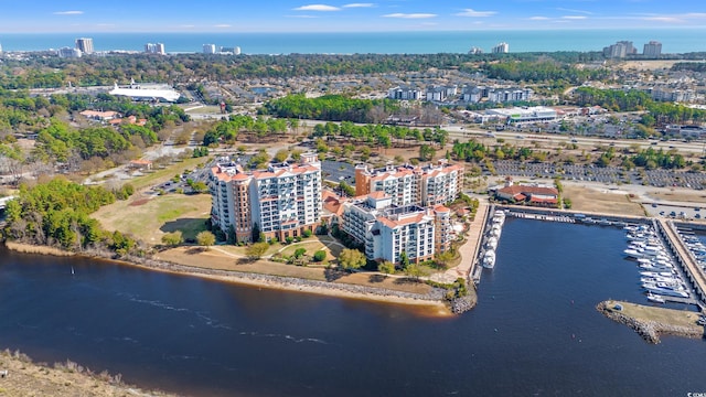 8121 Amalfi Pl Unit 7-604, Myrtle Beach, SC 29572 - view of urban area featuring a large body of water and apartment complex / building