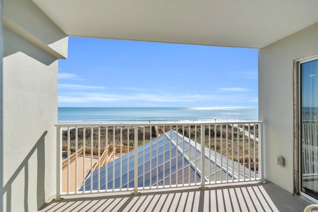 5806 N Ocean Blvd Unit 203, North Myrtle Beach, SC 29582 - balcony featuring view of water and beach