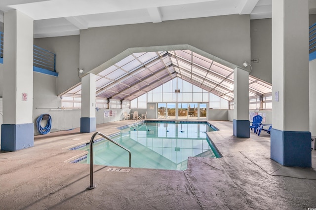 5806 N Ocean Blvd Unit 203, North Myrtle Beach, SC 29582 - indoor pool featuring a patio area