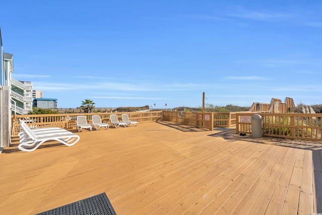 5806 N Ocean Blvd Unit 203, North Myrtle Beach, SC 29582 - view of wooden deck