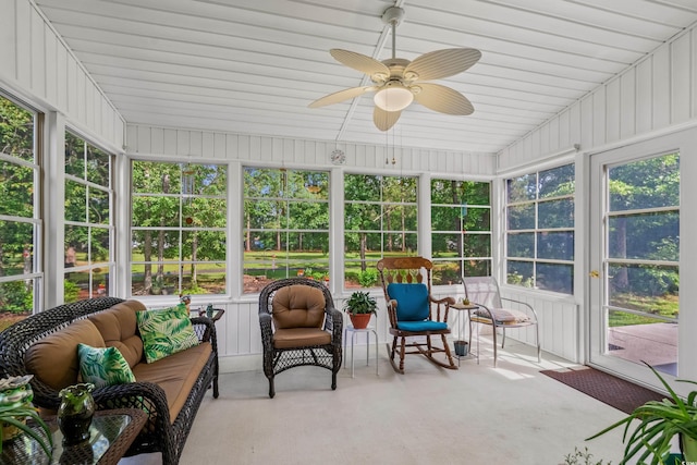 6478 Royal Pine Dr, Myrtle Beach, SC 29588 - sunroom featuring ceiling fan and healthy amount of natural light