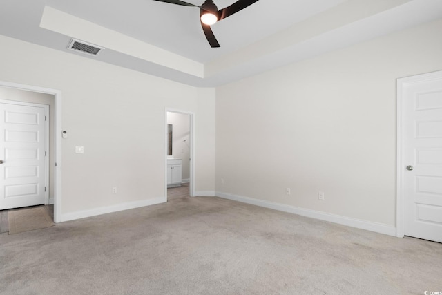 739 Harrison Mill St, Myrtle Beach, SC 29579 - unfurnished bedroom featuring light colored carpet, baseboards, ensuite bath, and a ceiling fan