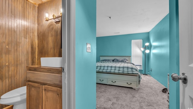 view of carpeted bedroom