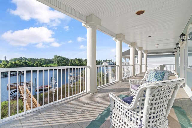 107 Waterway Crossing Ct, Little River, SC 29566 - wooden deck with a water view