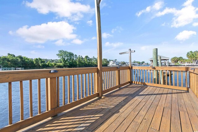 107 Waterway Crossing Ct, Little River, SC 29566 - wooden terrace with a water view