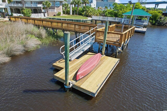 107 Waterway Crossing Ct, Little River, SC 29566 - dock with a water view and a gazebo
