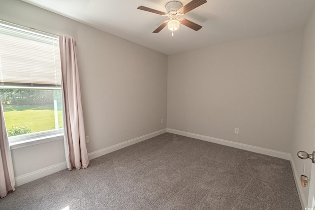 395 Dunbarton Ln, Conway, SC 29526 - empty room featuring carpet flooring, a ceiling fan, and baseboards