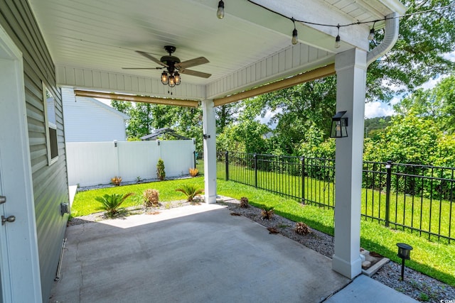 395 Dunbarton Ln, Conway, SC 29526 - view of patio / terrace with a ceiling fan