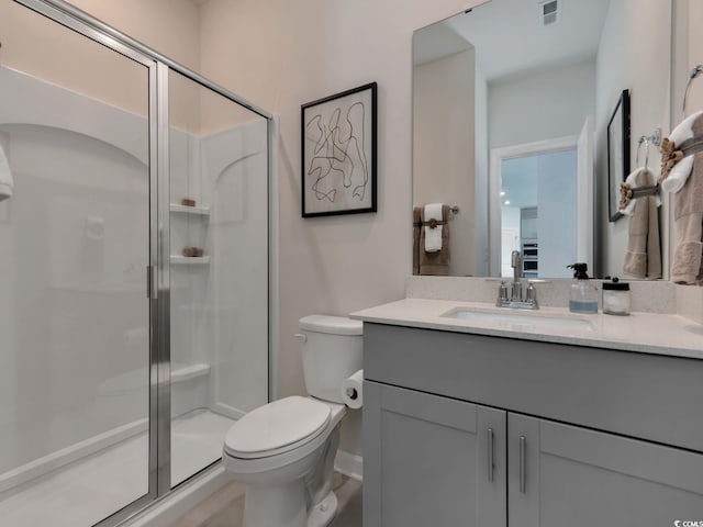 4861 Hopespring St, Myrtle Beach, SC 29579 - bathroom with vanity, toilet, and a shower stall
