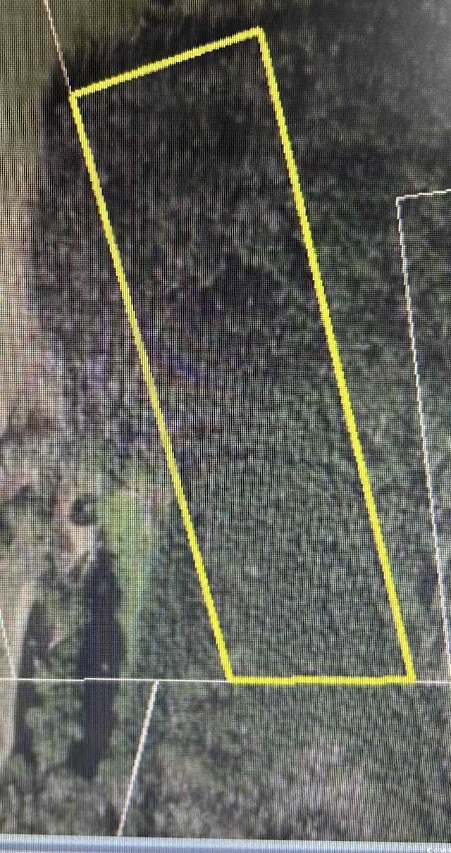 aerial map of property and surrounding area with property parcel outlined