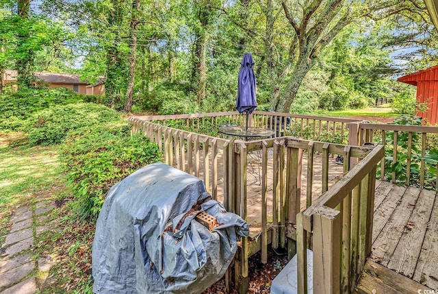 view of wooden deck