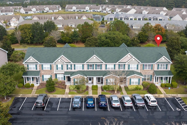 aerial perspective of suburban area