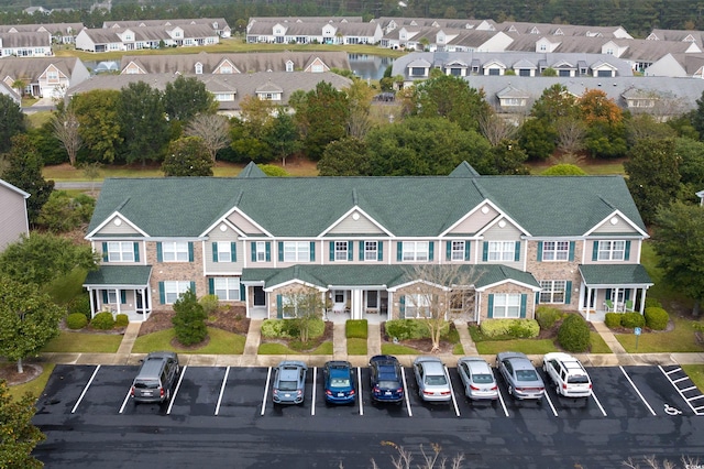 aerial perspective of suburban area