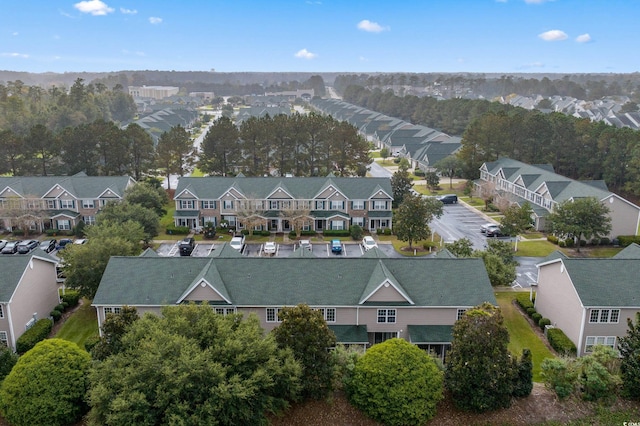aerial perspective of suburban area