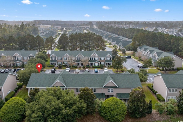 aerial perspective of suburban area