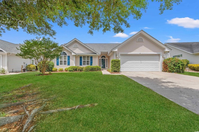 535 Wildflower Trl, Myrtle Beach, SC 29579 - single story home with a garage, concrete driveway, and a front lawn