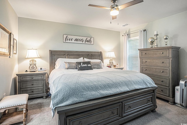 2016 Willow Run Dr Unit B, Little River, SC 29566 - bedroom featuring carpet and ceiling fan