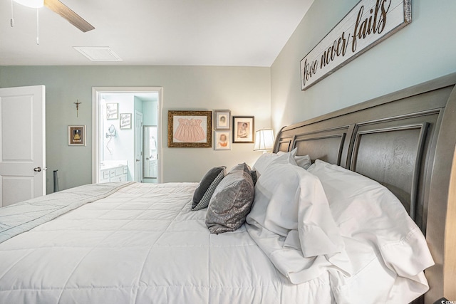 2016 Willow Run Dr Unit B, Little River, SC 29566 - bedroom featuring ensuite bath and a ceiling fan
