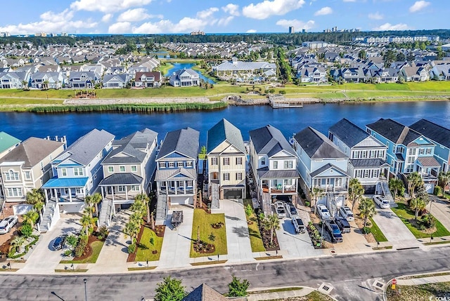 441 Saint Julian Ln, Myrtle Beach, SC 29579 - aerial view of residential area featuring a large body of water