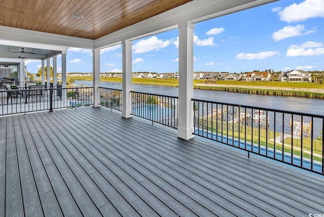 437 Saint Julian Ln, Myrtle Beach, SC 29579 - wooden deck featuring a water view and a residential view