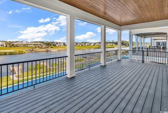 437 Saint Julian Ln, Myrtle Beach, SC 29579 - deck with a water view and a residential view