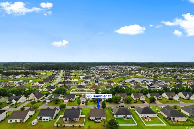 aerial view of residential area