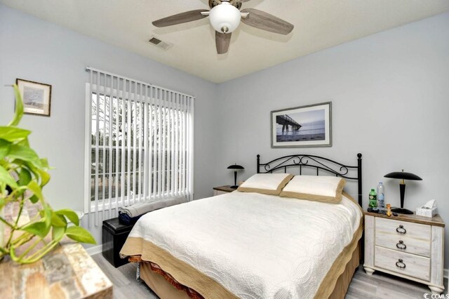 4811 Innisbrook Ct Unit 306, Myrtle Beach, SC 29579 - bedroom featuring light wood-style floors and ceiling fan