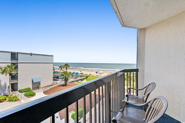 2401 S Ocean Blvd Unit 351, Myrtle Beach, SC 29577 - balcony with view of water and beach