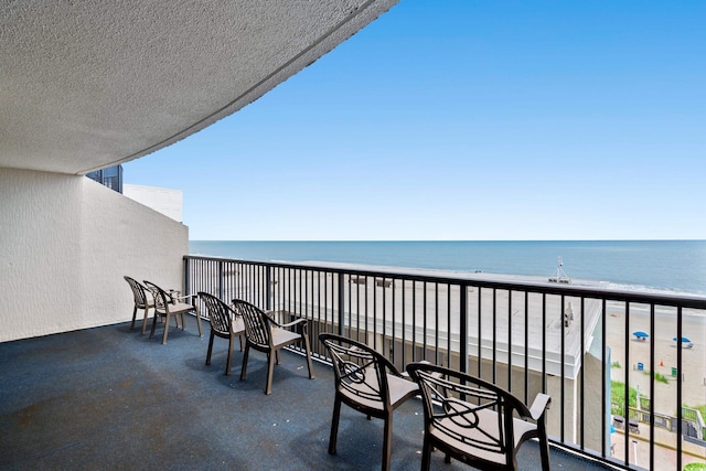 2301 S Ocean Blvd Unit 621, Myrtle Beach, SC 29577 - balcony featuring a water view