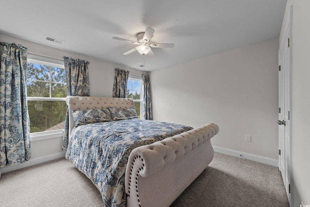 1325 Bermuda Grass Dr, Myrtle Beach, SC 29579 - bedroom featuring carpet flooring, baseboards, and ceiling fan