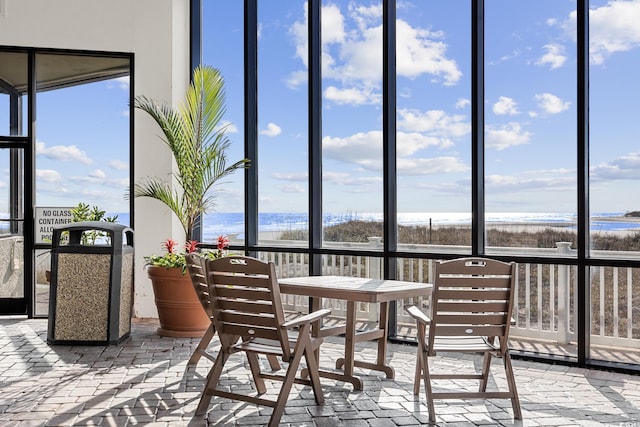 9400 Shore Dr Unit 509, Myrtle Beach, SC 29572 - sunroom with a water view