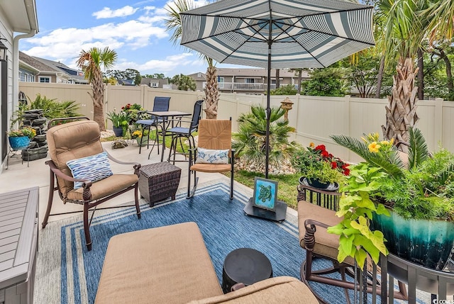 1340 Jolly Roger Dr, North Myrtle Beach, SC 29582 - view of patio / terrace featuring a fenced backyard